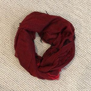 Free People Black and Red Scarf